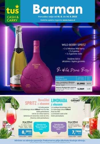 Tuš Cash & Carry katalog - 16.8.2023 - 14.9.2023.