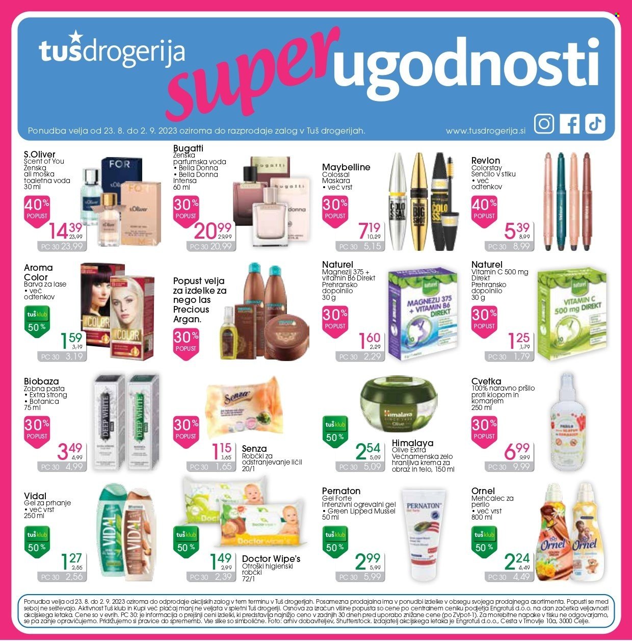 Tuš Drogeria katalog - 23.8.2023 - 2.9.2023. Stran 1