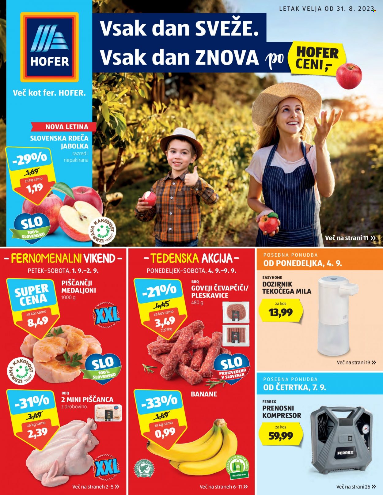 Hofer katalog - 31.8.2023 - 9.9.2023. Stran 1