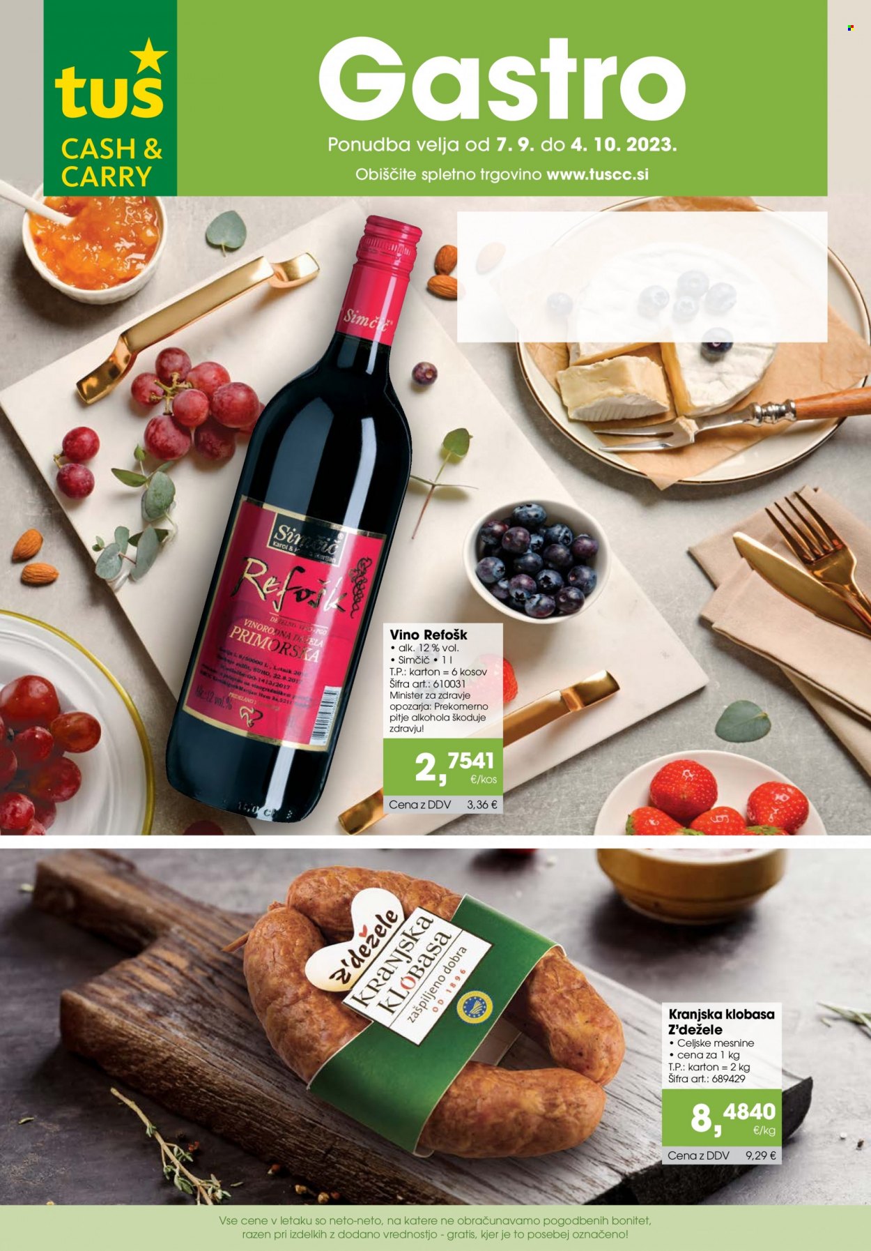 Tuš Cash & Carry katalog - 7.9.2023 - 4.10.2023. Stran 1