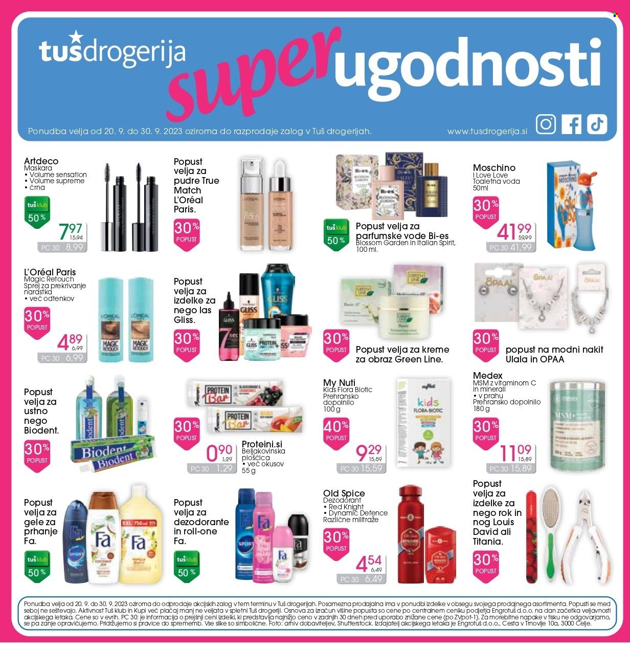 Tuš Drogeria katalog - 20.9.2023 - 30.9.2023. Stran 1