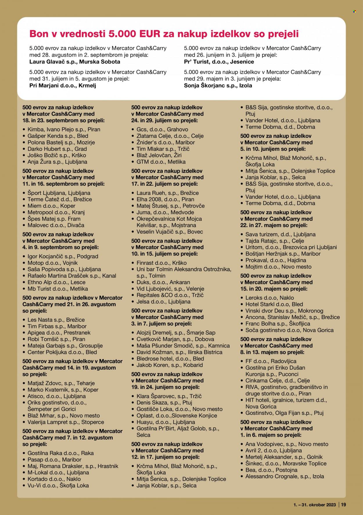 Mercator Cash & Carry katalog - 1.10.2023 - 31.10.2023. Stran 19