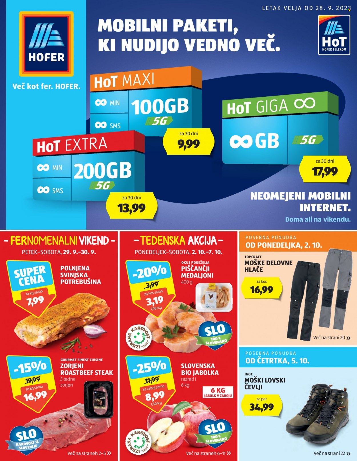 Hofer katalog - 28.9.2023 - 7.10.2023. Stran 1