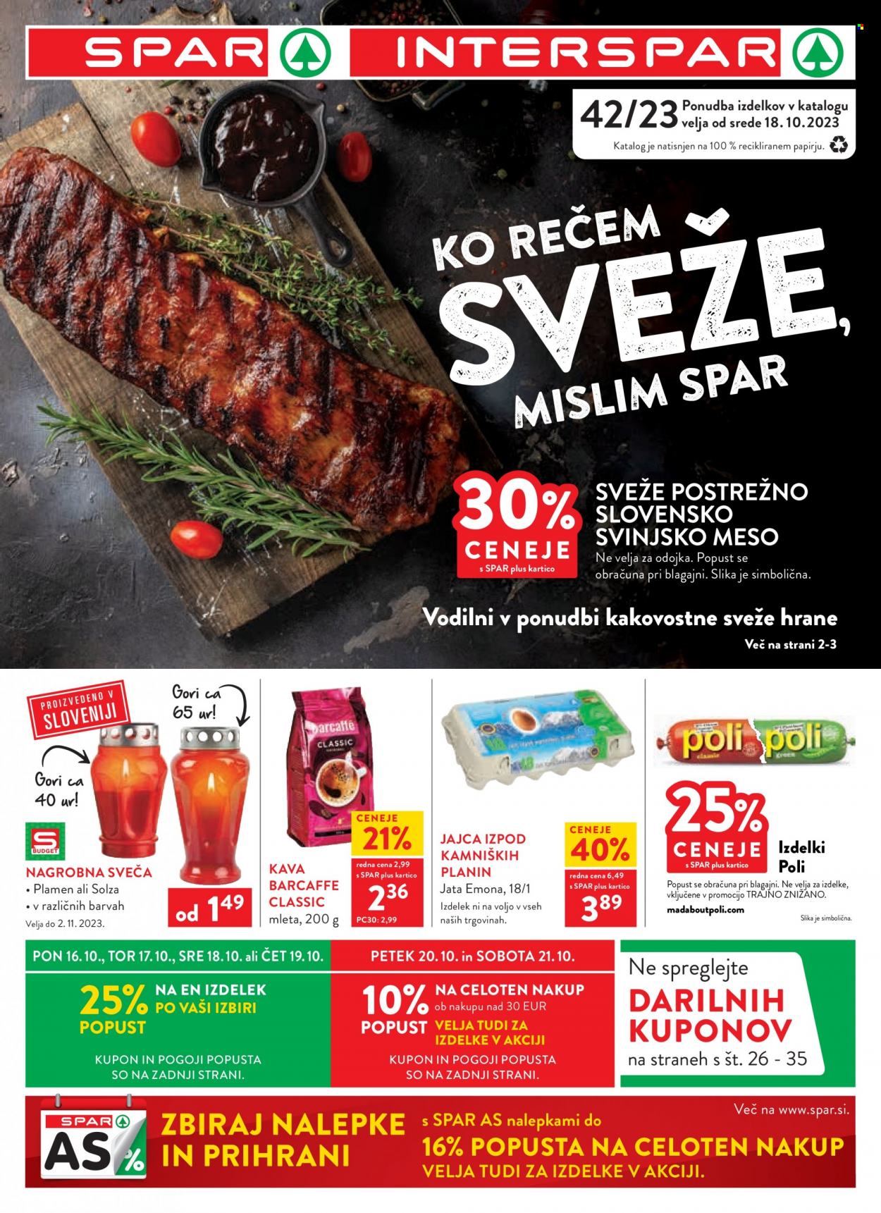 SPAR katalog - 18.10.2023 - 2.11.2023. Stran 1