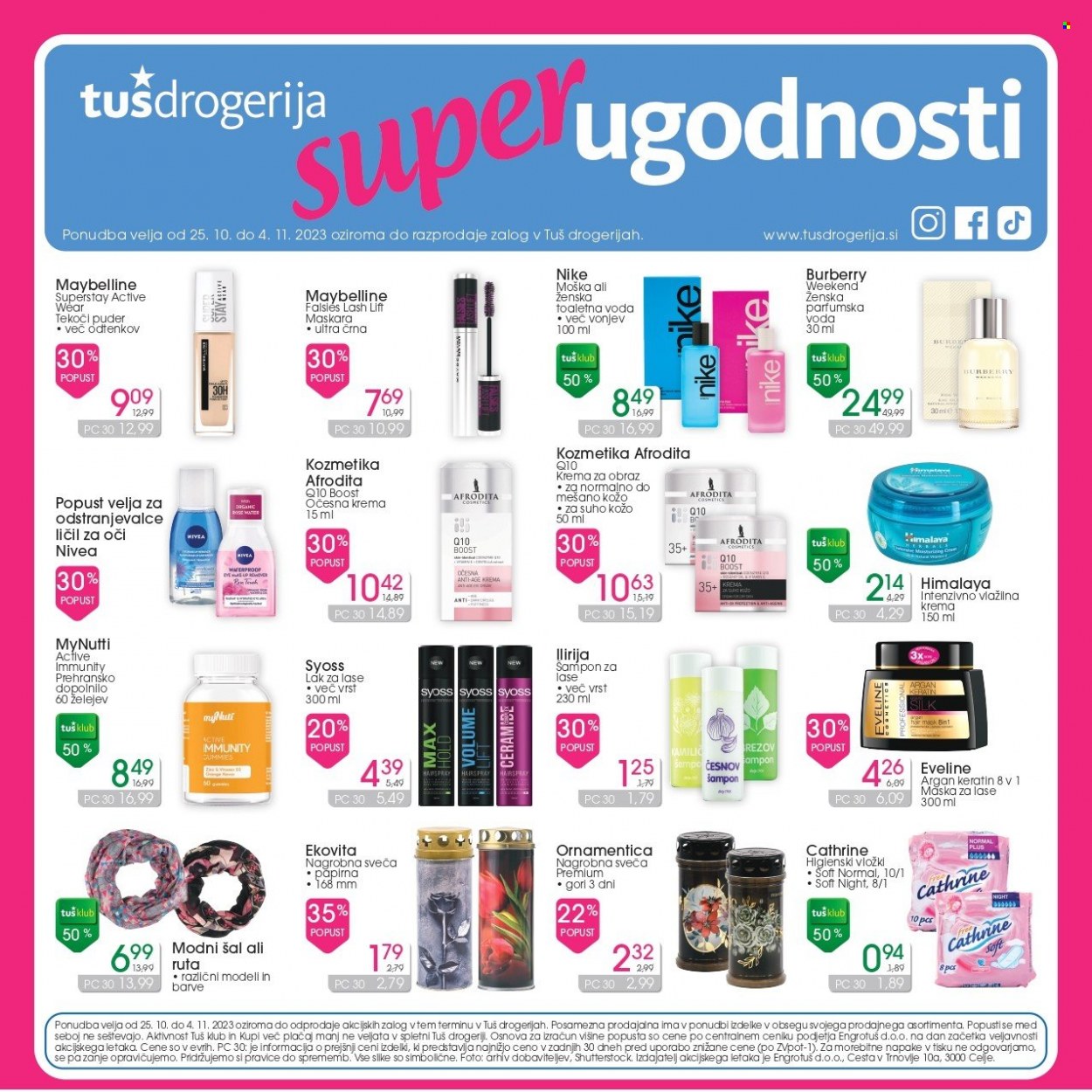Tuš Drogeria katalog - 25.10.2023 - 4.11.2023. Stran 1