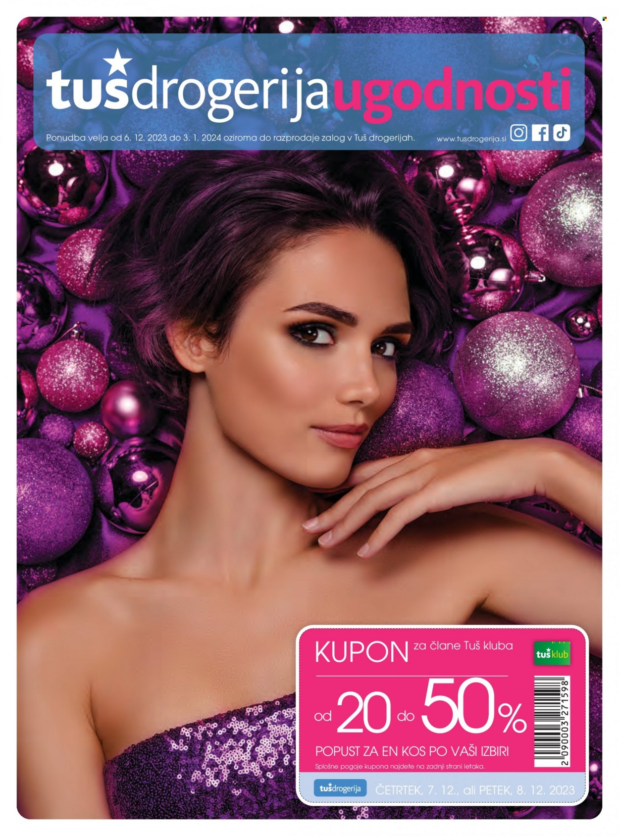 Tuš Drogeria katalog - 6.12.2023 - 3.1.2024. Stran 1