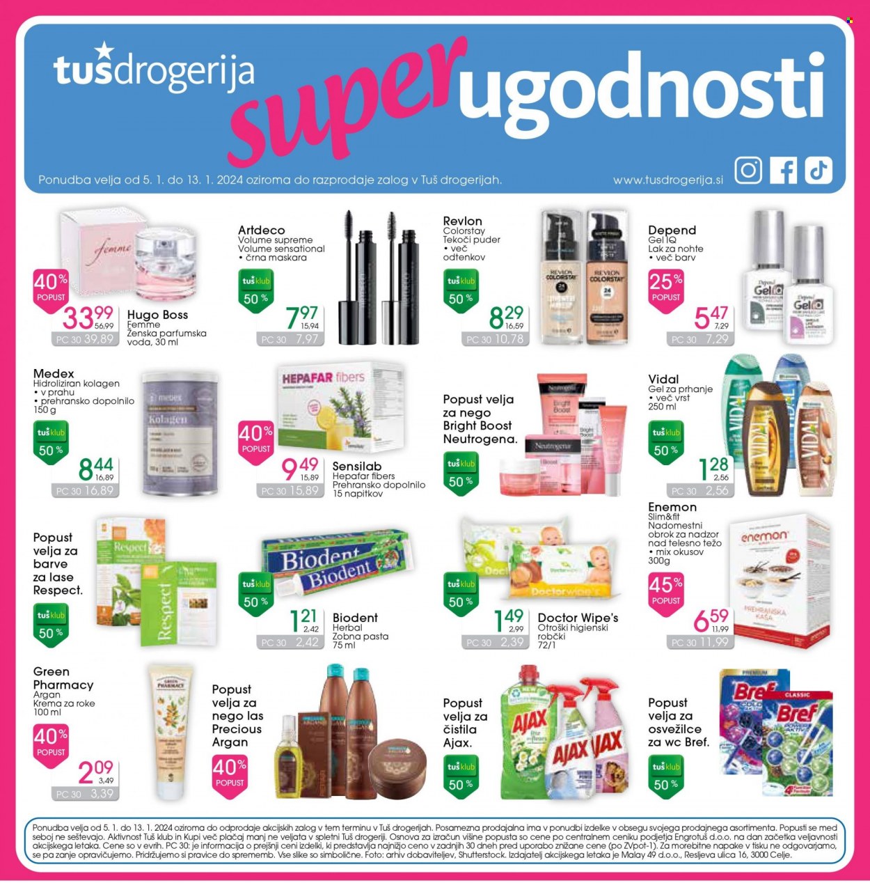 Tuš Drogeria katalog - 5.1.2024 - 13.1.2024. Stran 1