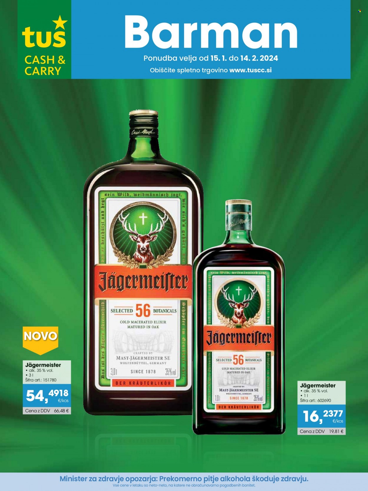 Tuš Cash & Carry katalog - 15.1.2024 - 14.2.2024. Stran 1