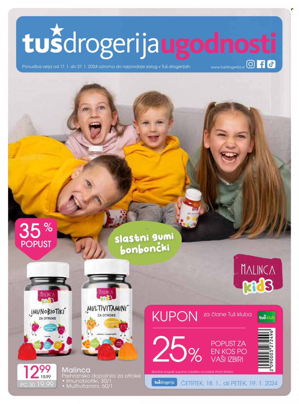 Tuš Drogeria katalog - 17.1.2024 - 27.1.2024. Stran 1