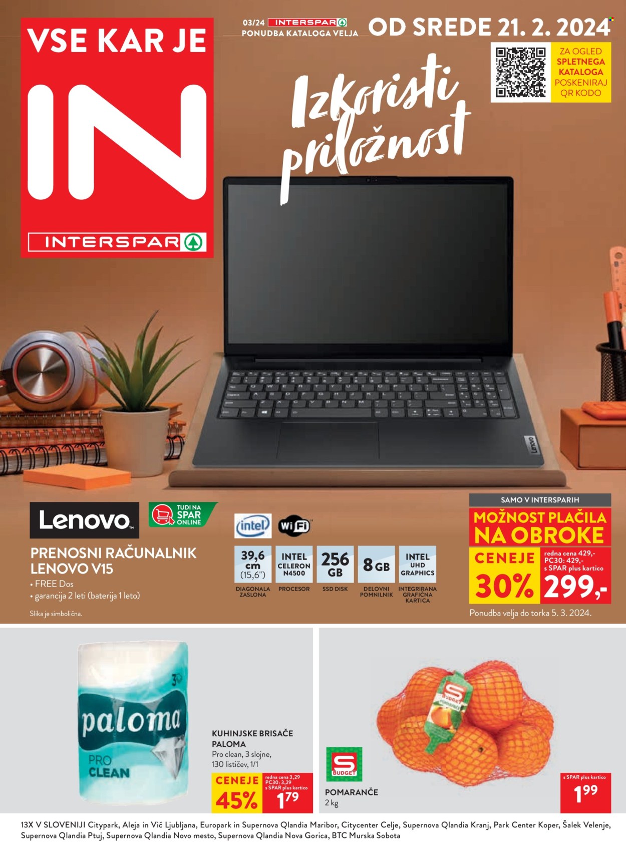 INTERSPAR katalog - 21.2.2024 - 5.3.2024. Stran 1