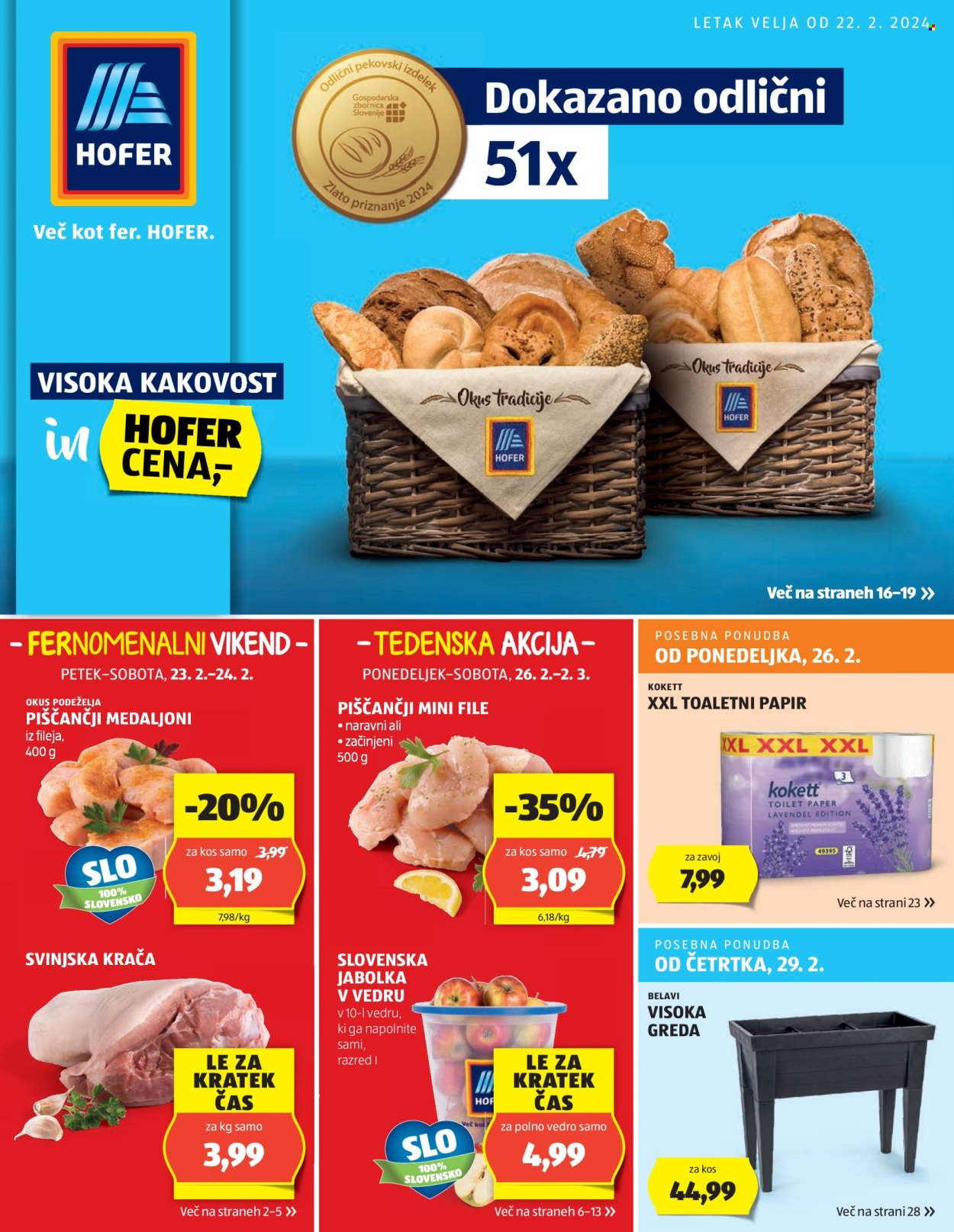 Hofer katalog - 22.2.2024 - 2.3.2024. Stran 1