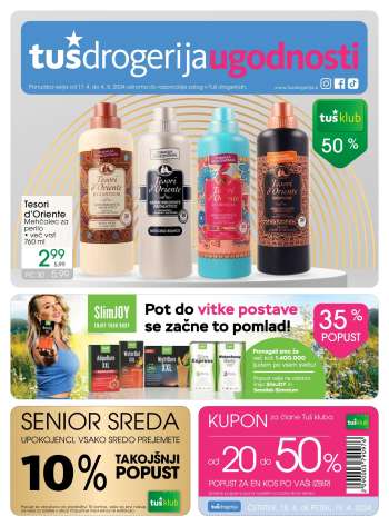 Tuš Drogeria katalog - 17.4.2024 - 4.5.2024.