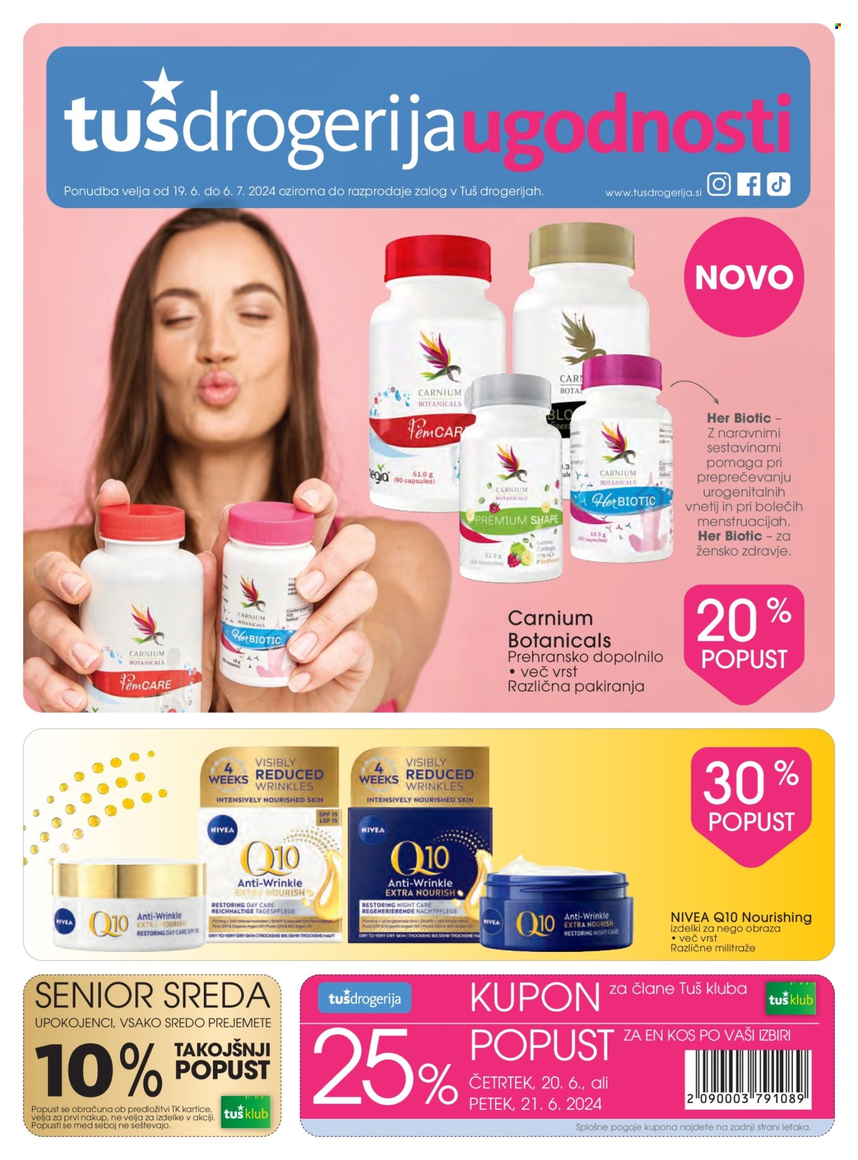 Tuš Drogeria katalog - 19.6.2024 - 6.7.2024. Stran 1