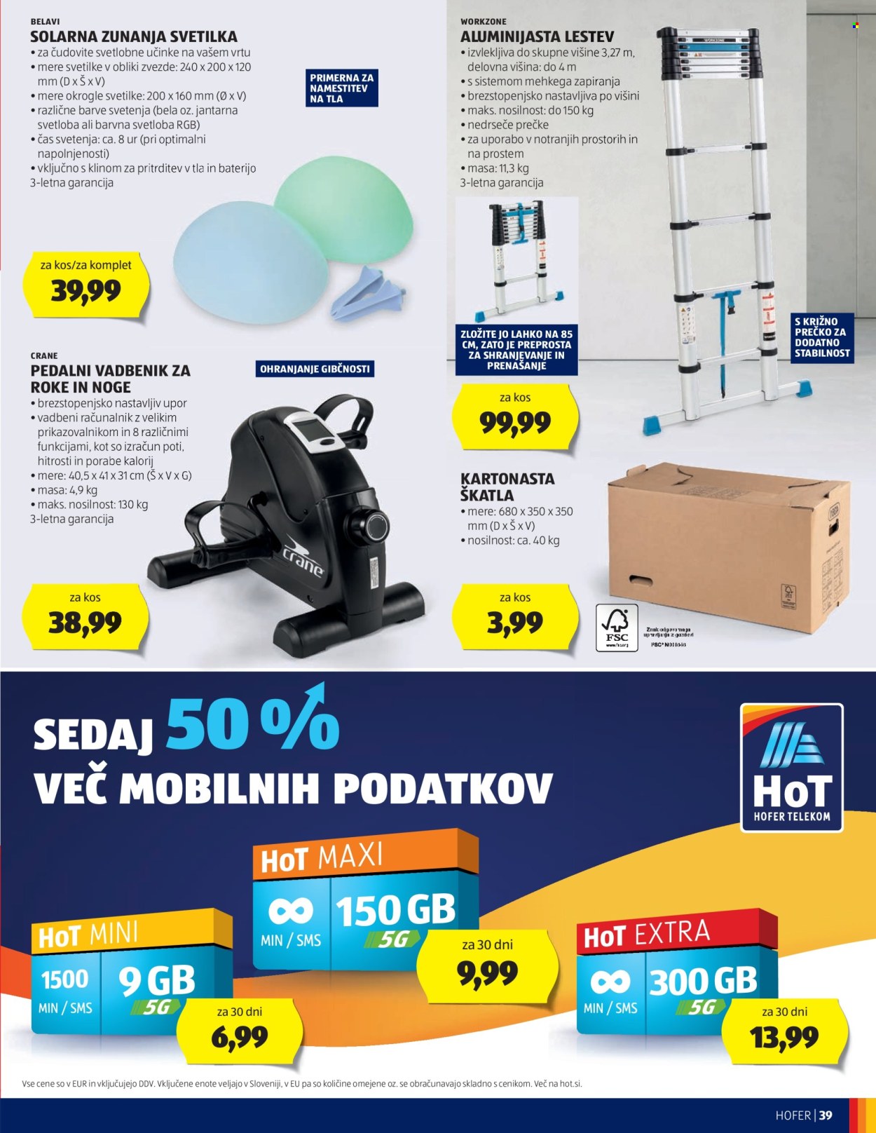 Hofer katalog - 27.6.2024 - 6.7.2024. Stran 39