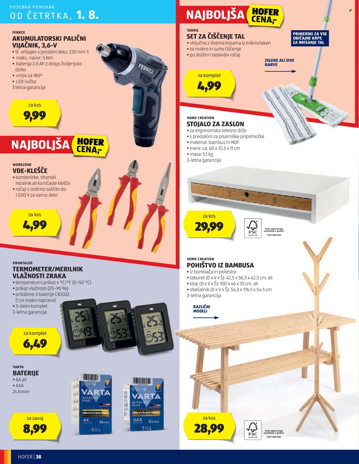 Hofer katalog - 25.7.2024 - 3.8.2024. Stran 38