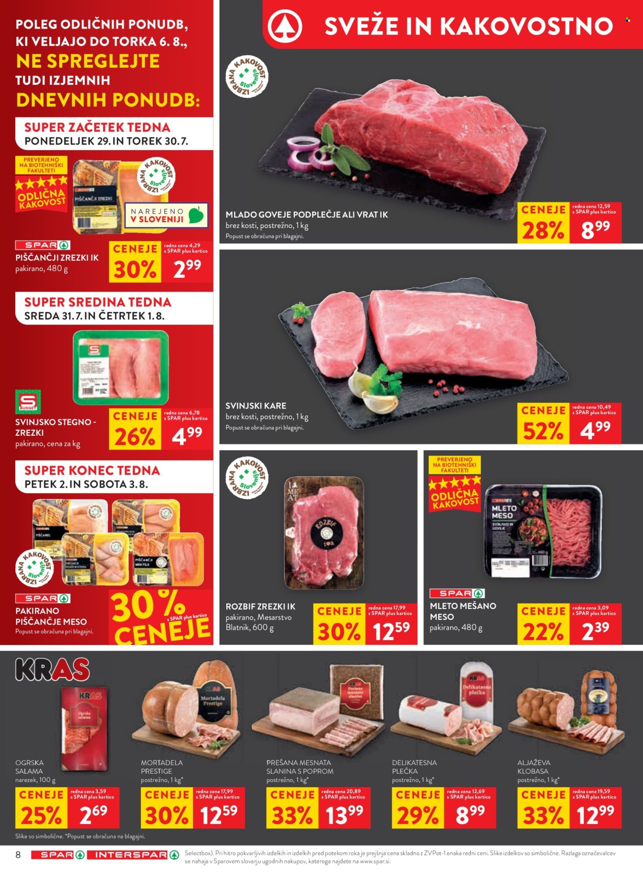 SPAR katalog - 31.7.2024 - 13.8.2024. Stran 8