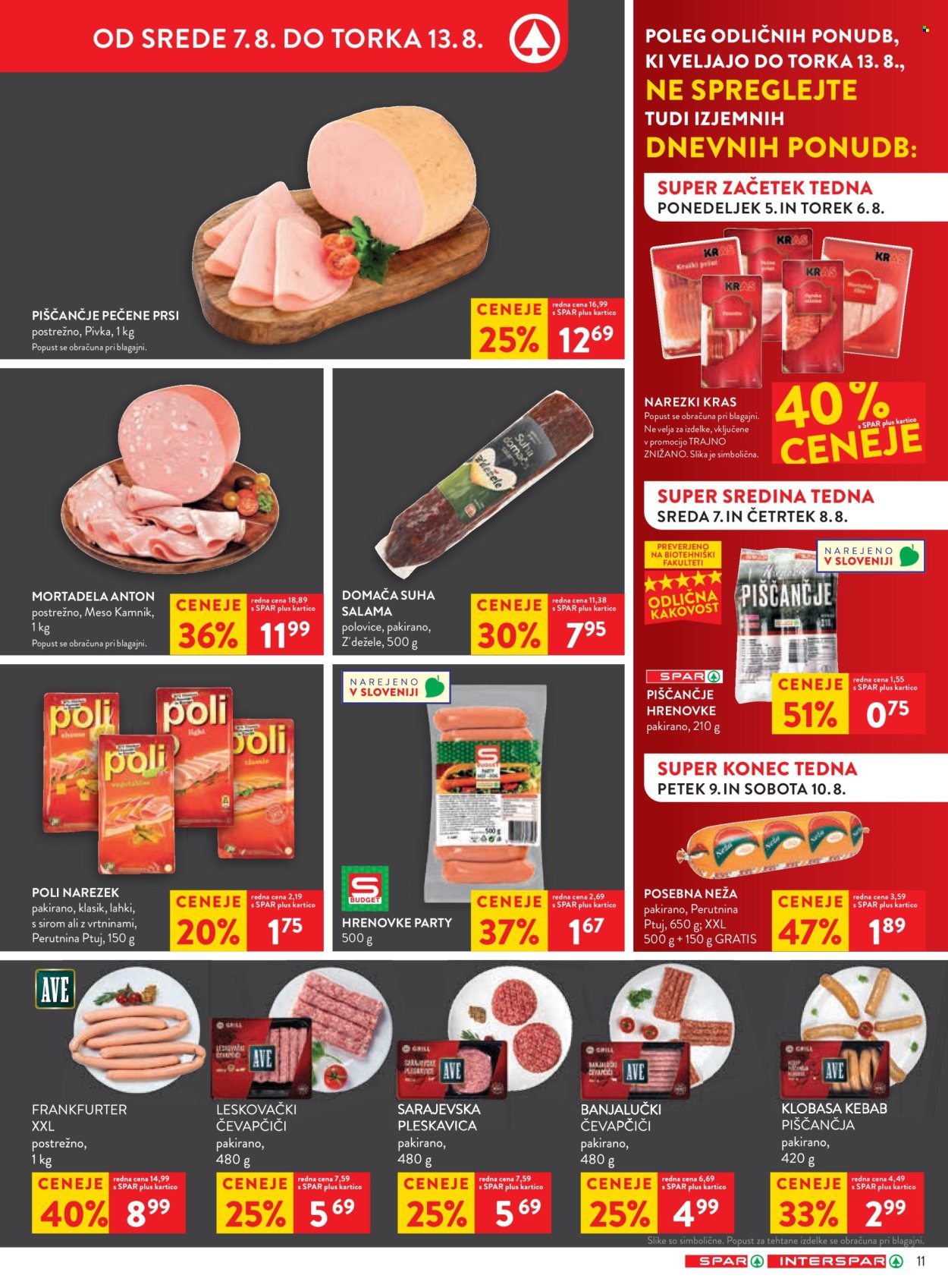 SPAR katalog - 7.8.2024 - 13.8.2024. Stran 11