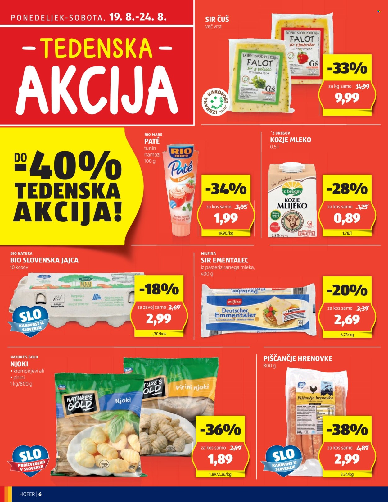 Hofer katalog - 14.8.2024 - 24.8.2024. Stran 6