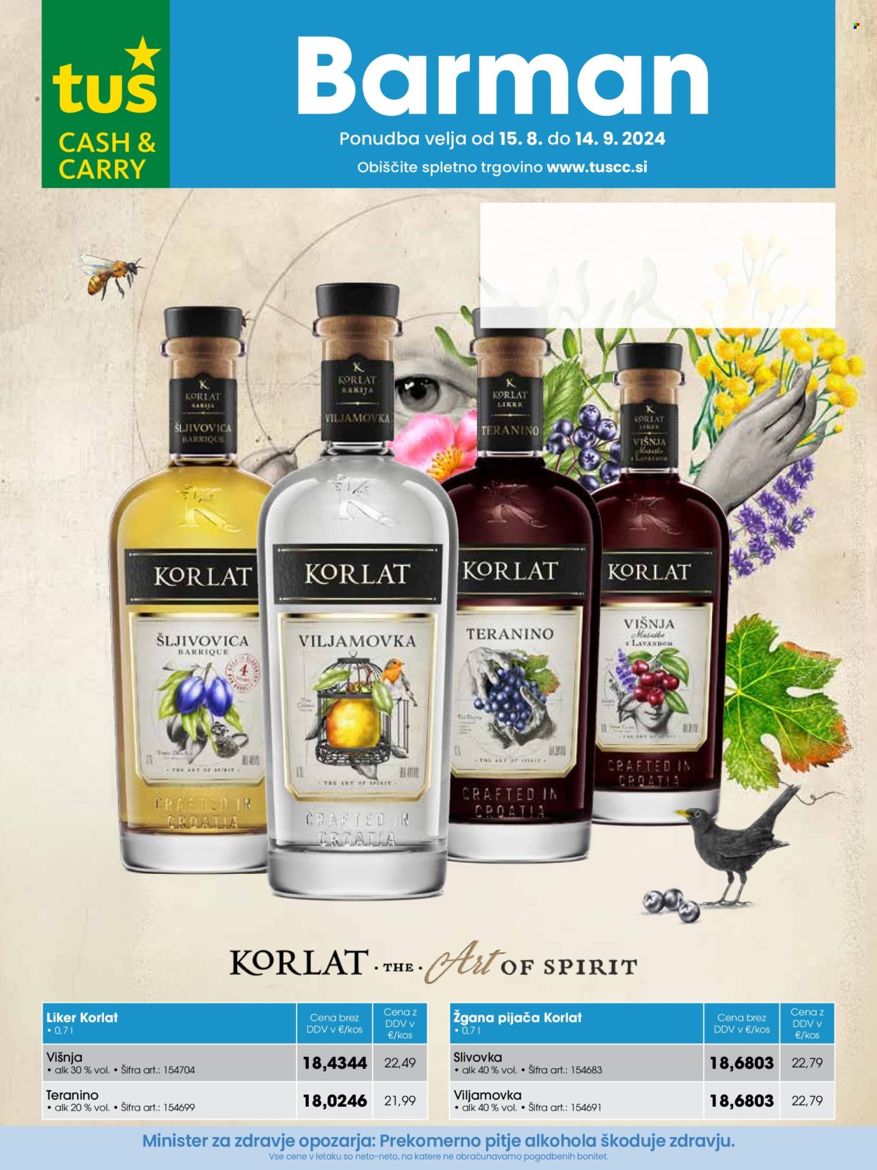 Tuš Cash & Carry katalog - 15.8.2024 - 14.9.2024. Stran 1