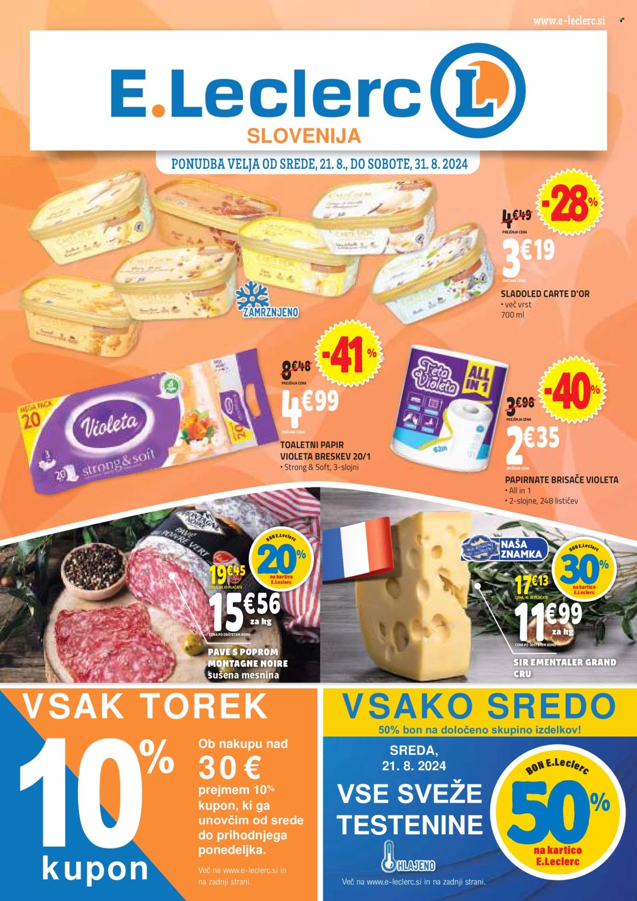 E.Leclerc katalog - 21.8.2024 - 31.8.2024. Stran 1