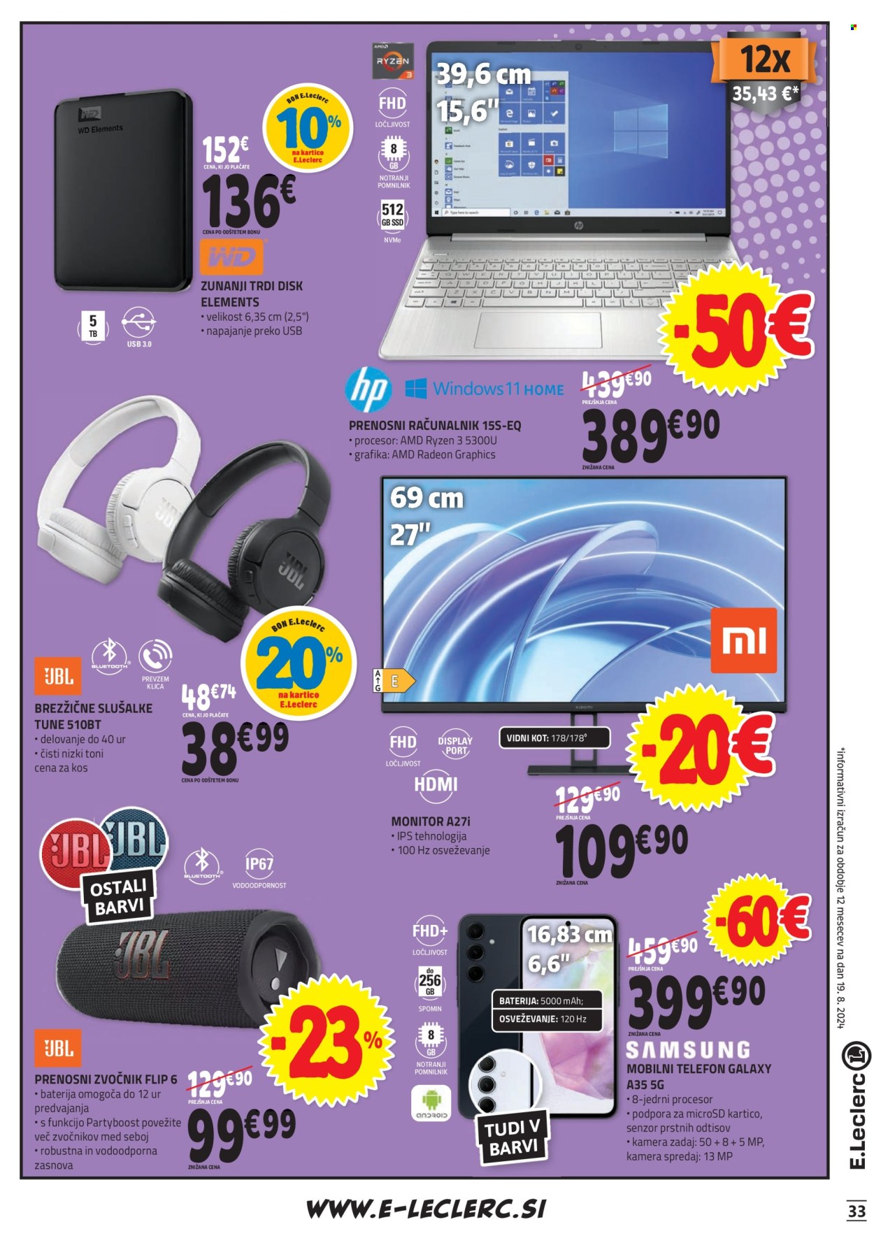 E.Leclerc katalog - 28.8.2024 - 7.9.2024. Stran 3