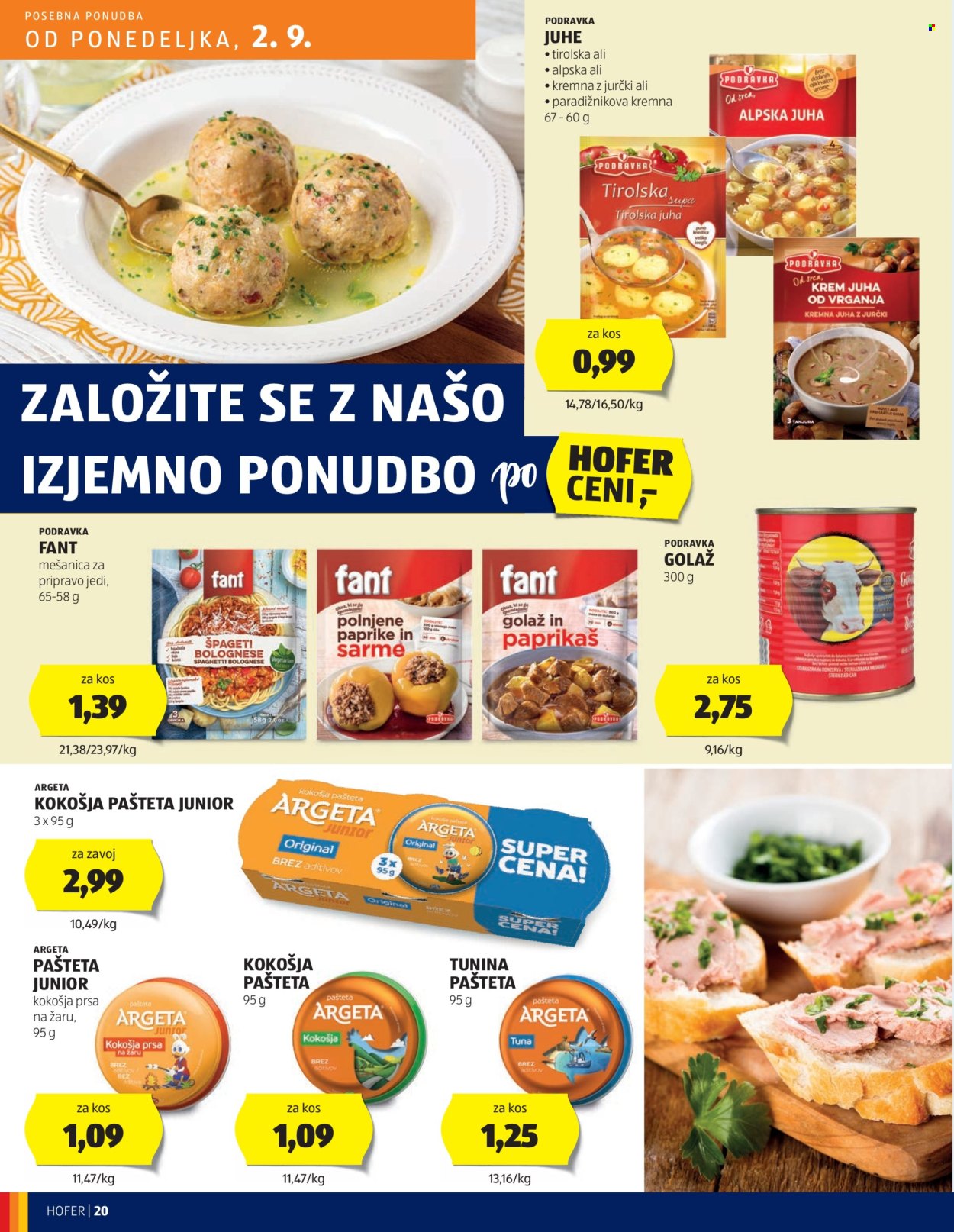 Hofer katalog - 29.8.2024 - 7.9.2024. Stran 20