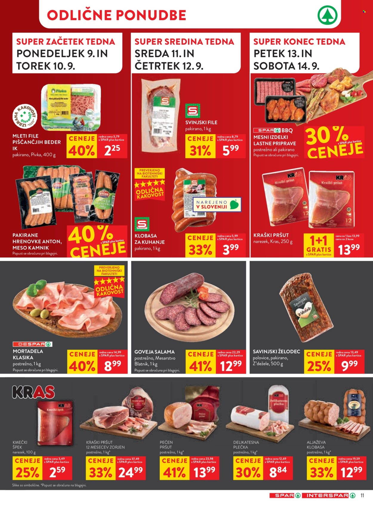 SPAR katalog - 11.9.2024 - 24.9.2024. Stran 11
