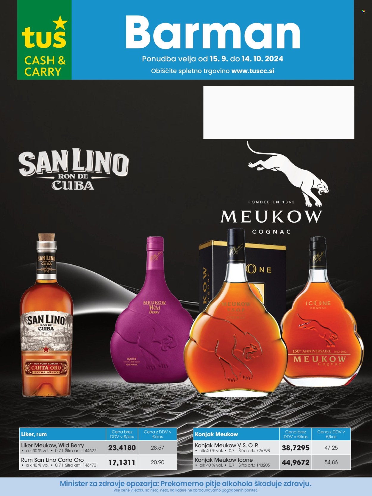 Tuš Cash & Carry katalog - 15.9.2024 - 14.10.2024. Stran 1