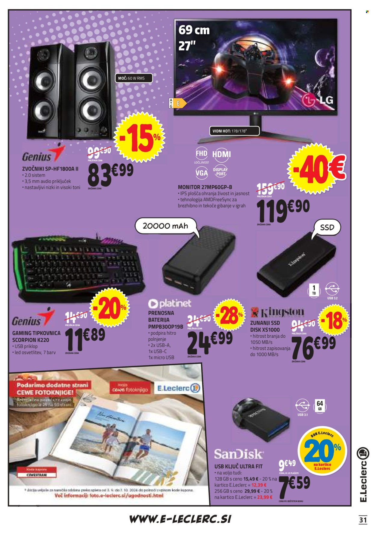 E.Leclerc katalog - 18.9.2024 - 28.9.2024. Stran 31
