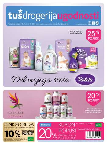 Tuš Drogeria katalog - 18.9.2024 - 5.10.2024.