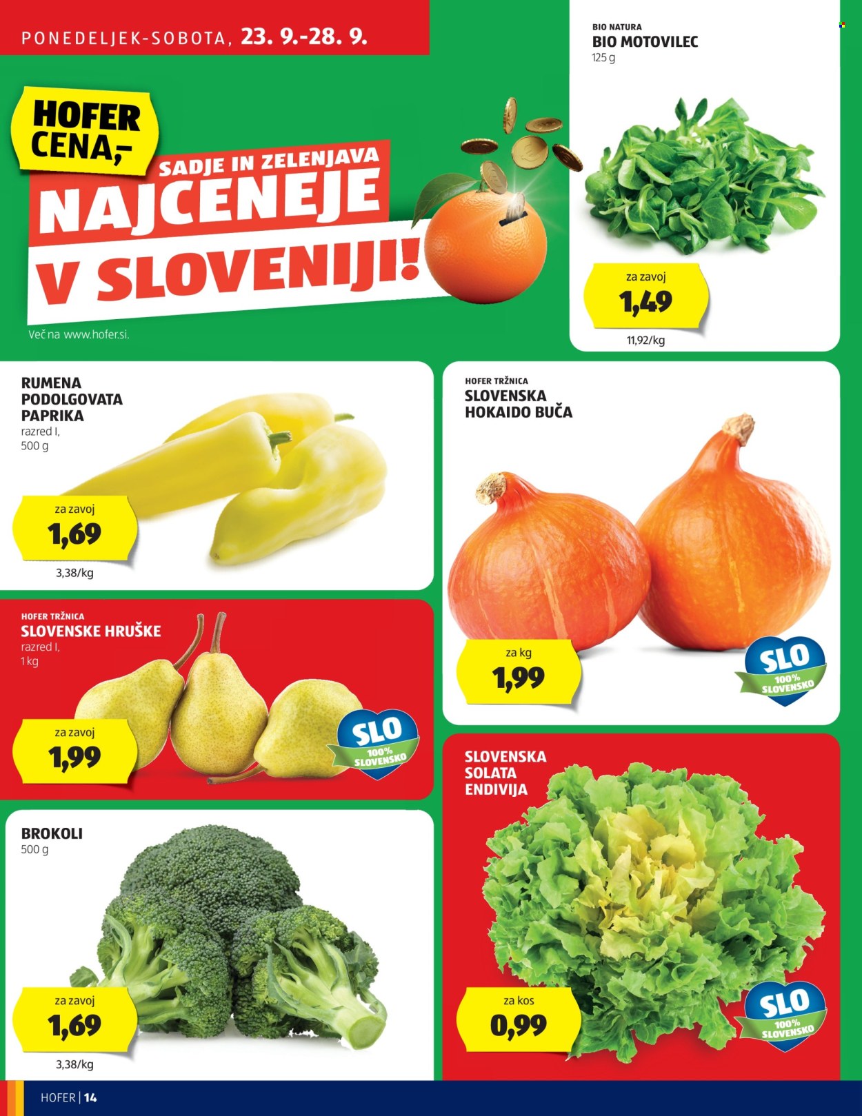 Hofer katalog - 19.9.2024 - 28.9.2024. Stran 14