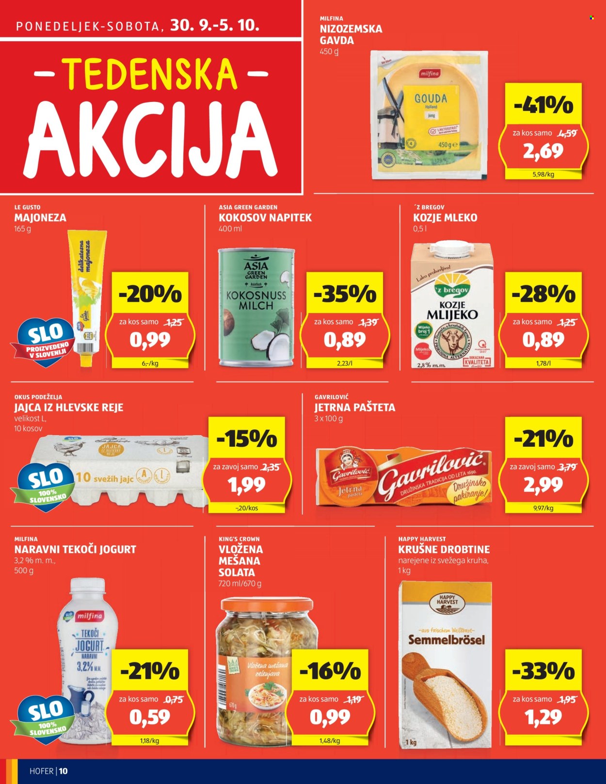 Hofer katalog - 26.9.2024 - 5.10.2024. Stran 10