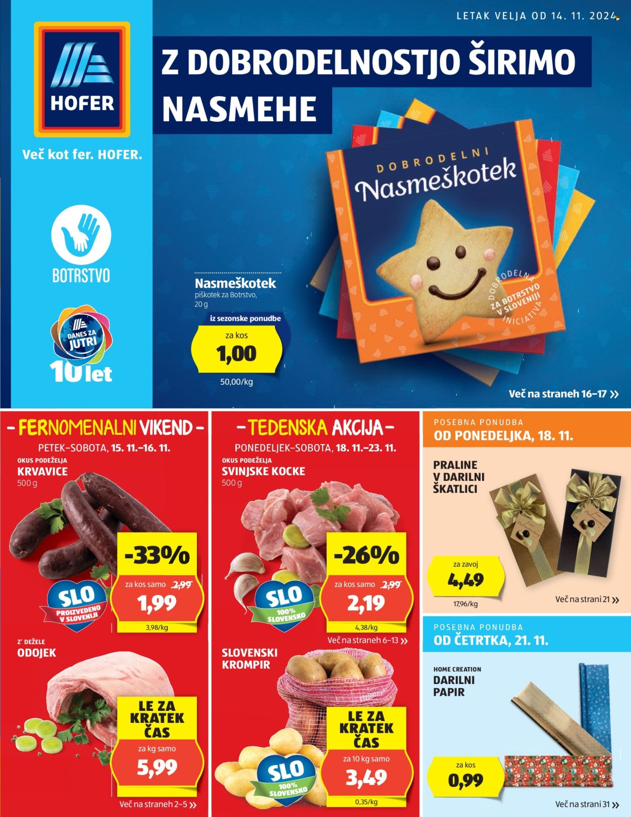 Hofer katalog - 14.11.2024 - 23.11.2024. Stran 1