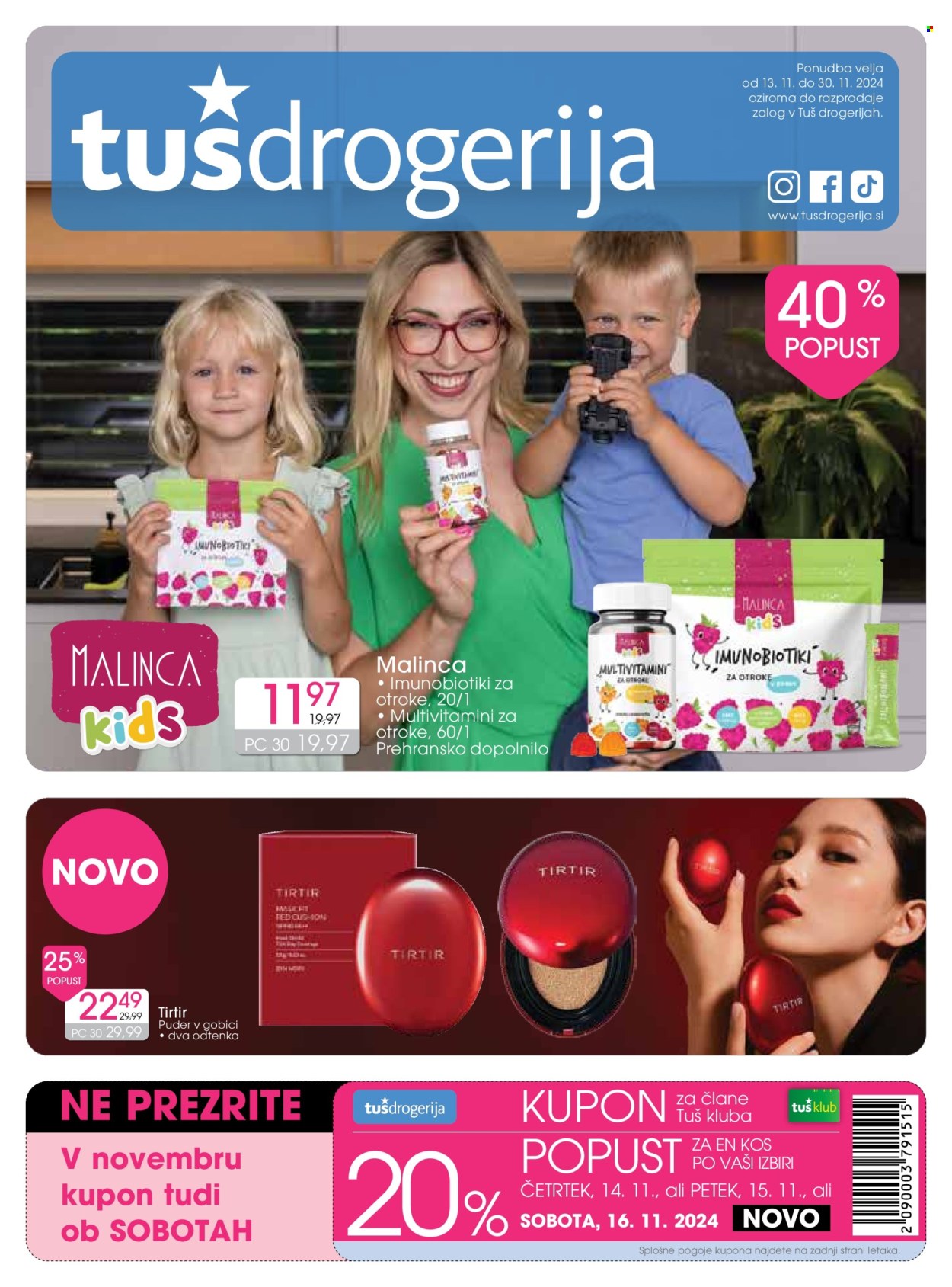 Tuš Drogeria katalog - 13.11.2024 - 30.11.2024. Stran 1