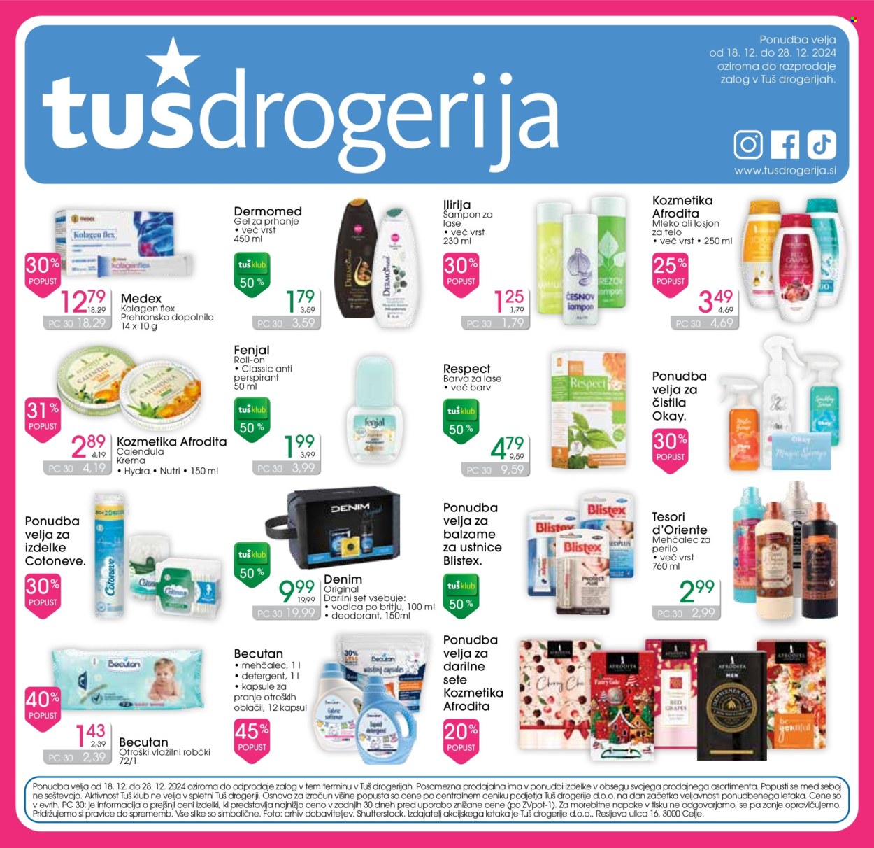 Tuš Drogeria katalog - 18.12.2024 - 28.12.2024. Stran 1