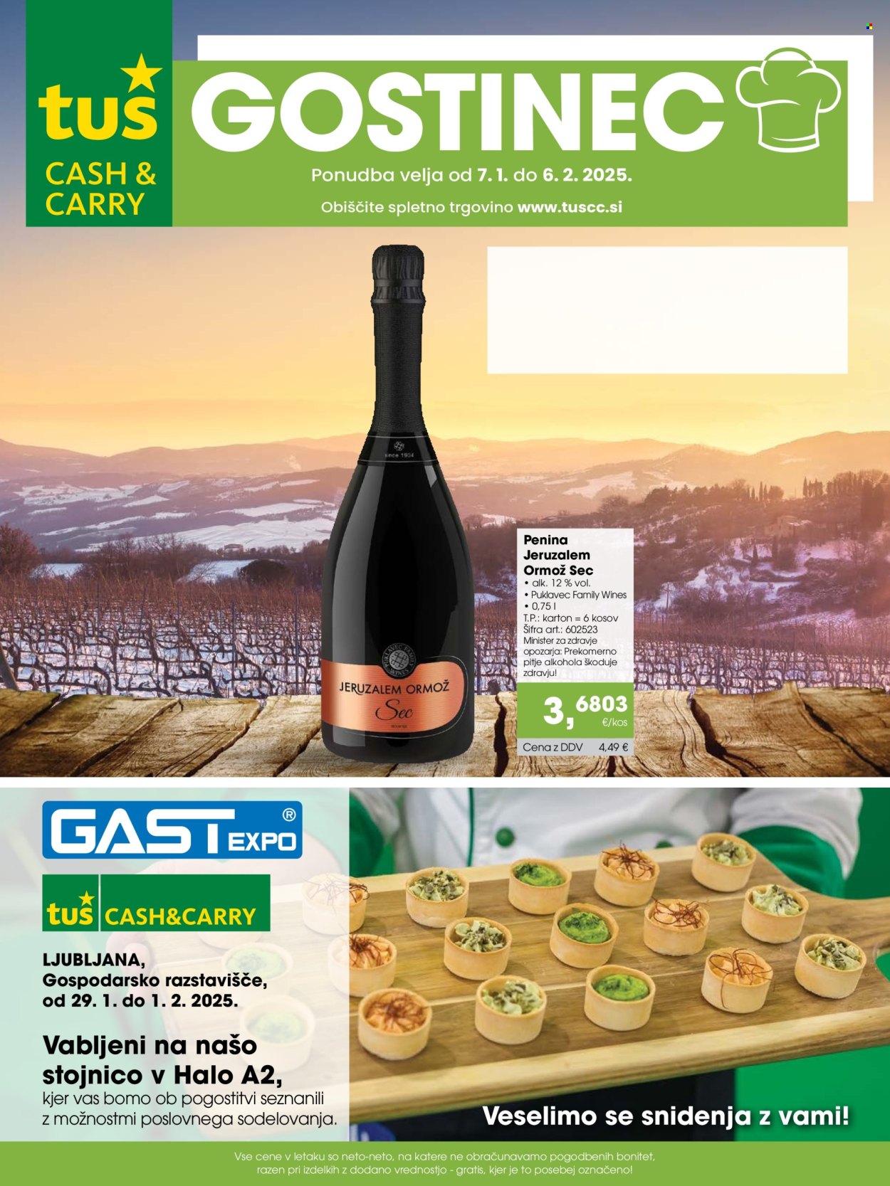 Tuš Cash & Carry katalog - 7.1.2025 - 6.2.2025. Stran 1