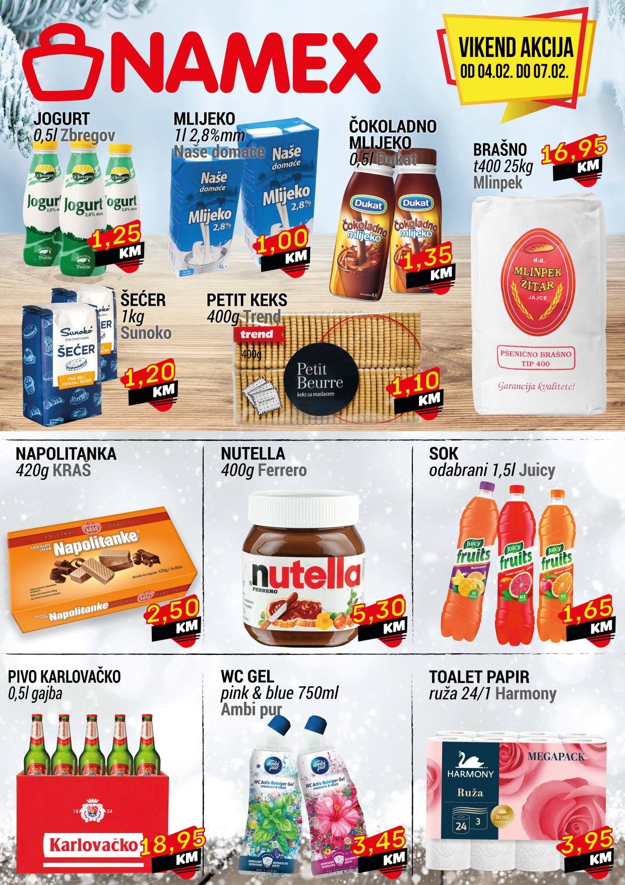 thumbnail - Namex katalog - 04.02.2021. - 07.02.2021. - Sniženi proizvodi - pivo, jogurt, Ferrero Rocher, keks, Nutella, napolitanke, Juicy, sok, Ambi Pur. Stranica 2.