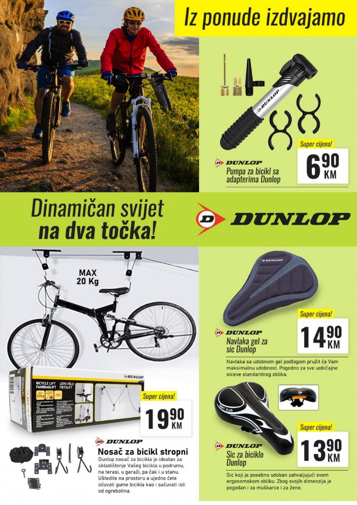 thumbnail - Bingo katalog - 01.04.2021. - 15.04.2021. - Sniženi proizvodi - koji, Dunlop, biciklo, pumpa. Stranica 14.