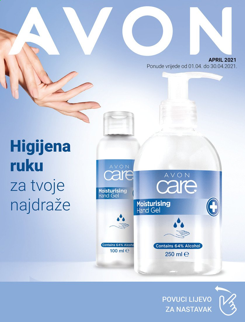 thumbnail - Avon katalog - 01.04.2021. - 30.04.2021. - Sniženi proizvodi - gel za dezinfekciju ruku. Stranica 1.