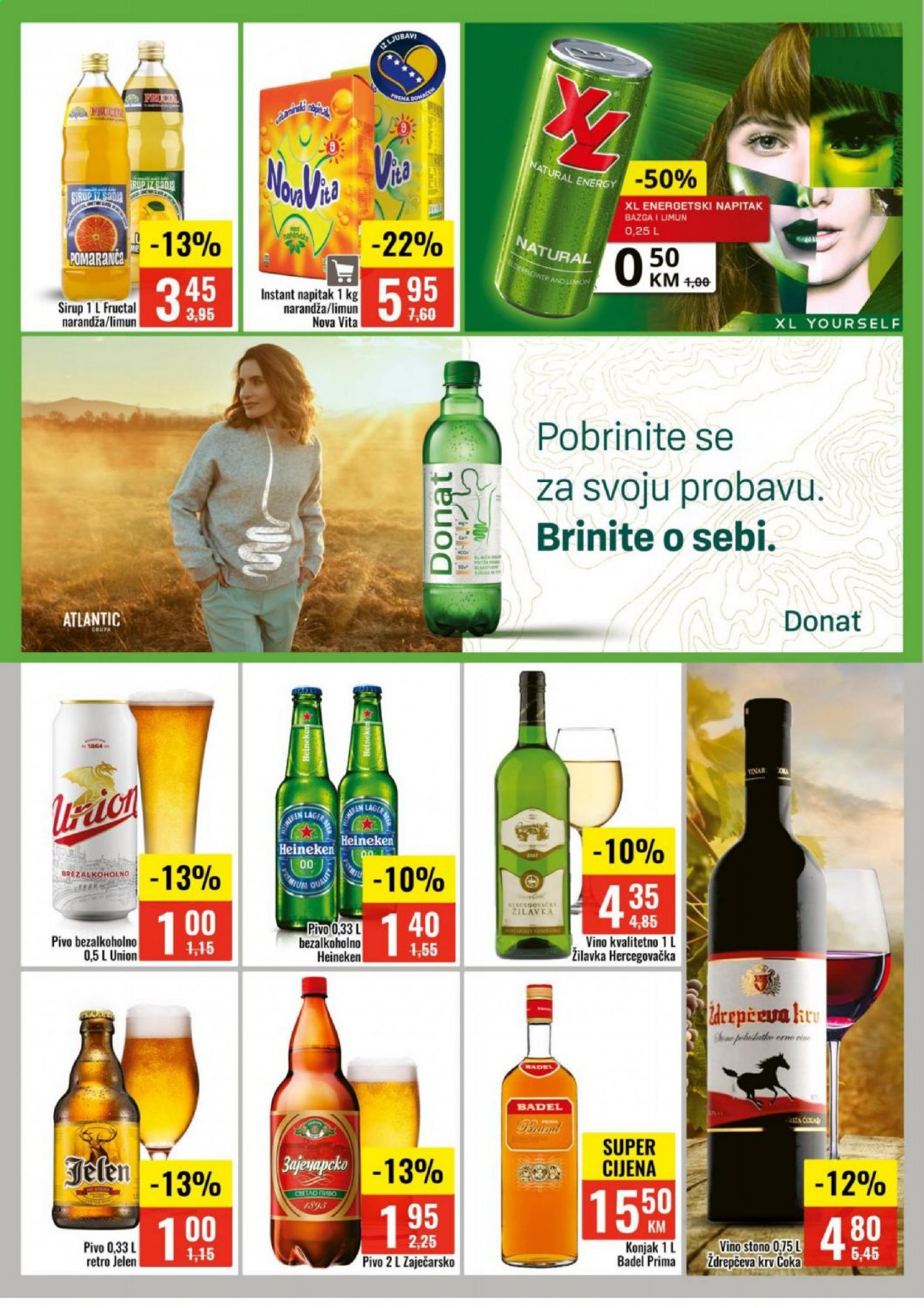 thumbnail - Bingo katalog - 04.05.2021. - 16.05.2021. - Sniženi proizvodi - pivo Heineken, pivo, Jelen, energy drink, sirup, vino, konjak. Stranica 12.