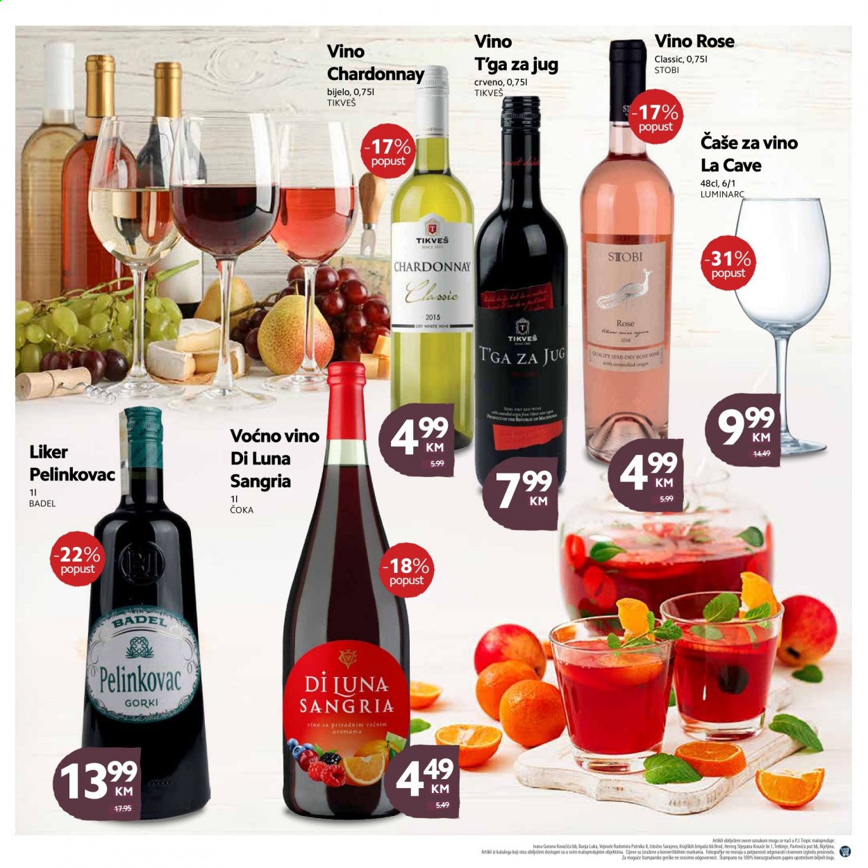 thumbnail - Tropic katalog - 09.06.2021. - 29.06.2021. - Sniženi proizvodi - chardonnay, vino, vino Rosé, čaša. Stranica 23.