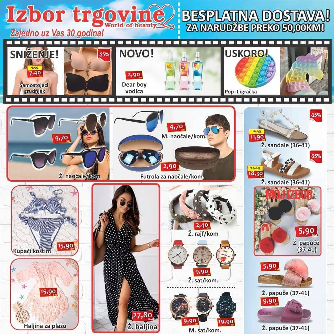 thumbnail - Izbor trgovine katalog - Sniženi proizvodi - naočale, haljina, haljina za plažu, kupaći kostim, papuče, sandale, igračka. Stranica 1.