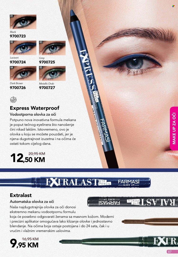 thumbnail - Farmasi katalog - 01.10.2021. - 30.11.2021. - Sniženi proizvodi - makeup, olovka za oči. Stranica 87.