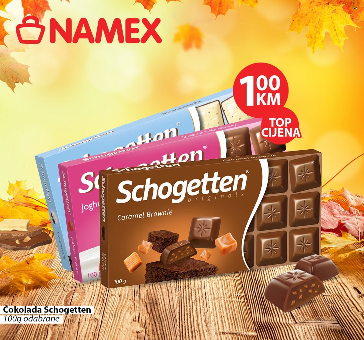 thumbnail - Namex katalog - Sniženi proizvodi - čokolada, Schogetten. Stranica 1.