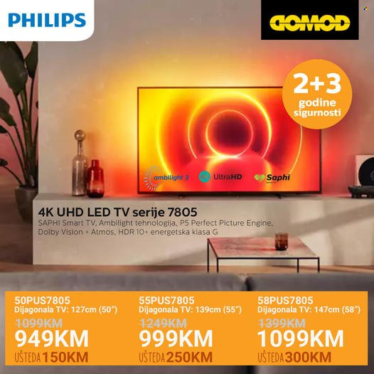 thumbnail - Domod katalog - Sniženi proizvodi - Philips, LED TV, smart tv, televizor, uhd. Stranica 1.