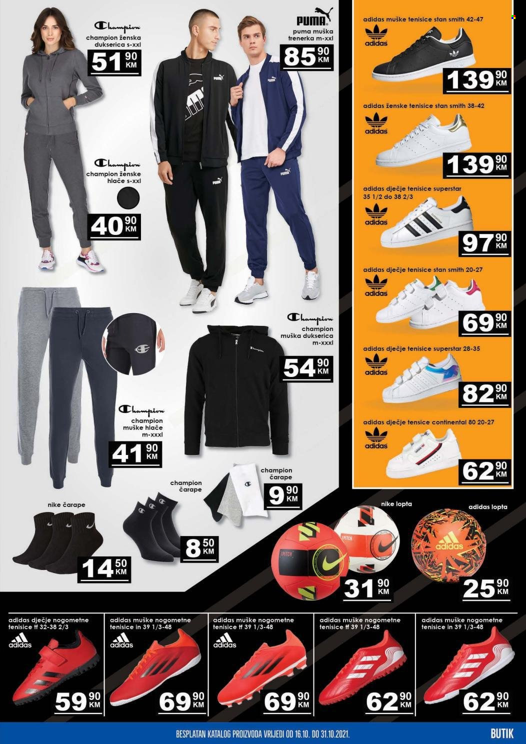 thumbnail - Prodex katalog - 16.10.2021. - 31.10.2021. - Sniženi proizvodi - Adidas, Puma, Nike, hlače, čarape. Stranica 13.