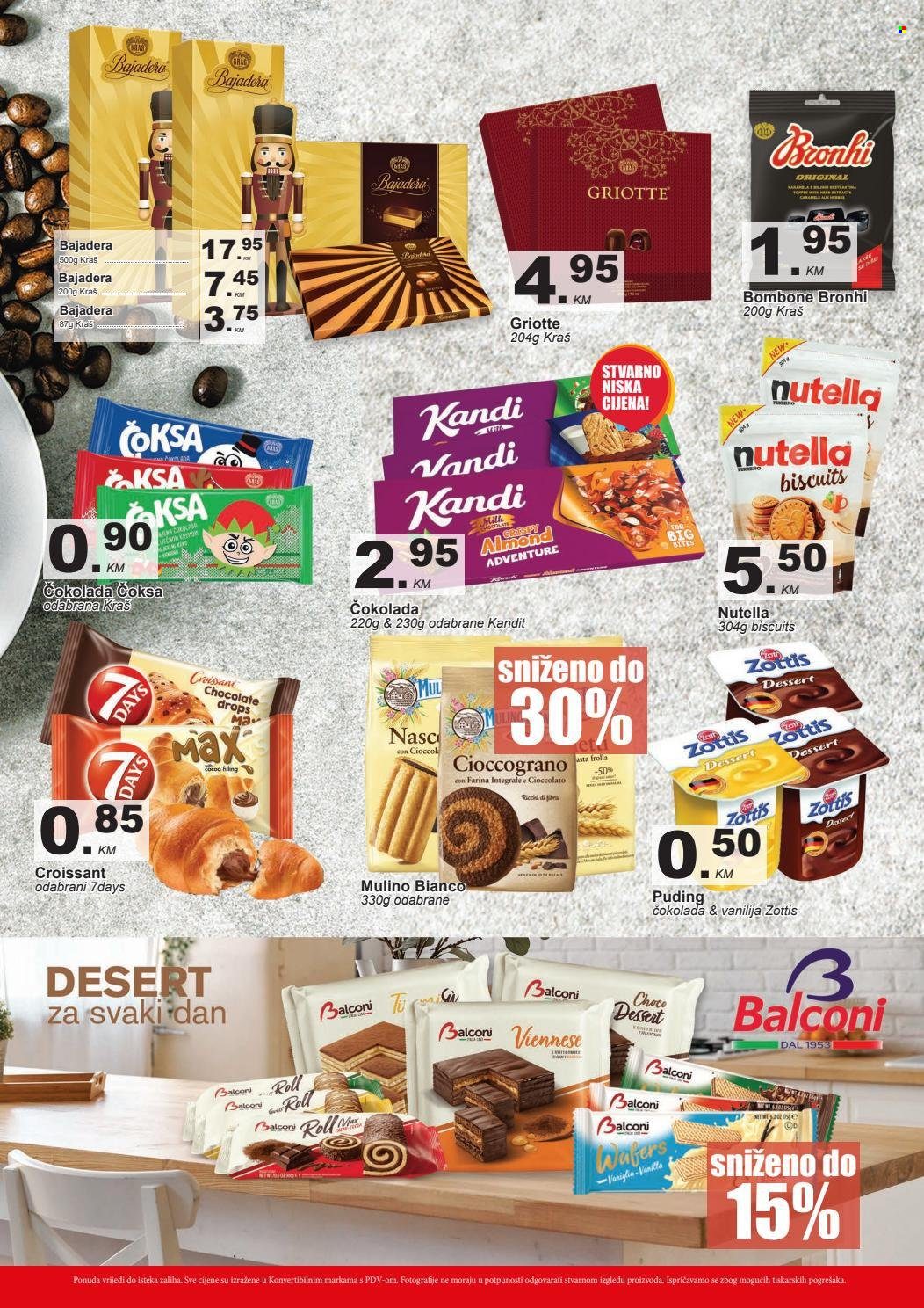 thumbnail - Namex katalog - 11.11.2021. - 28.11.2021. - Sniženi proizvodi - kroasan, biskvit, bombone, Bronhi, čokolada, Nutella. Stranica 7.