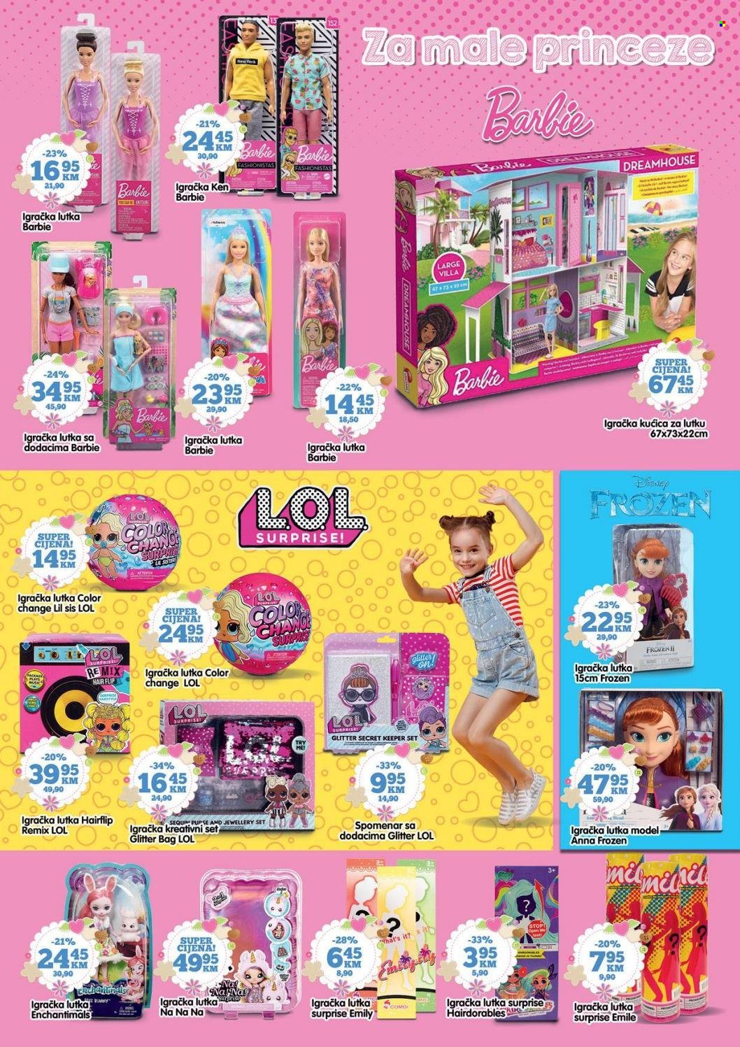 thumbnail - Bingo katalog - 25.11.2021. - 09.01.2022. - Sniženi proizvodi - glitter, Disney, Barbie, Secret, Enchantimals, igračka. Stranica 10.