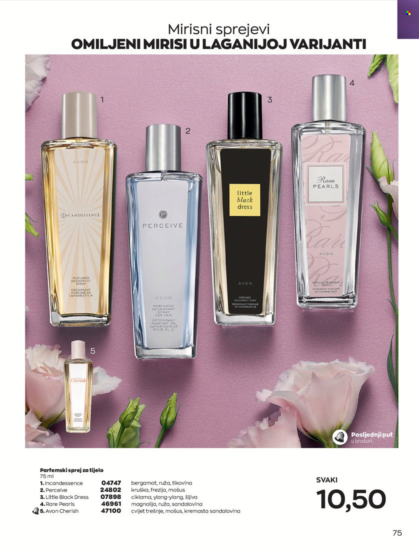 thumbnail - Avon katalog - 01.05.2022. - 31.05.2022. - Sniženi proizvodi - eau de parfum, deodorant, Rare, spray. Stranica 75.