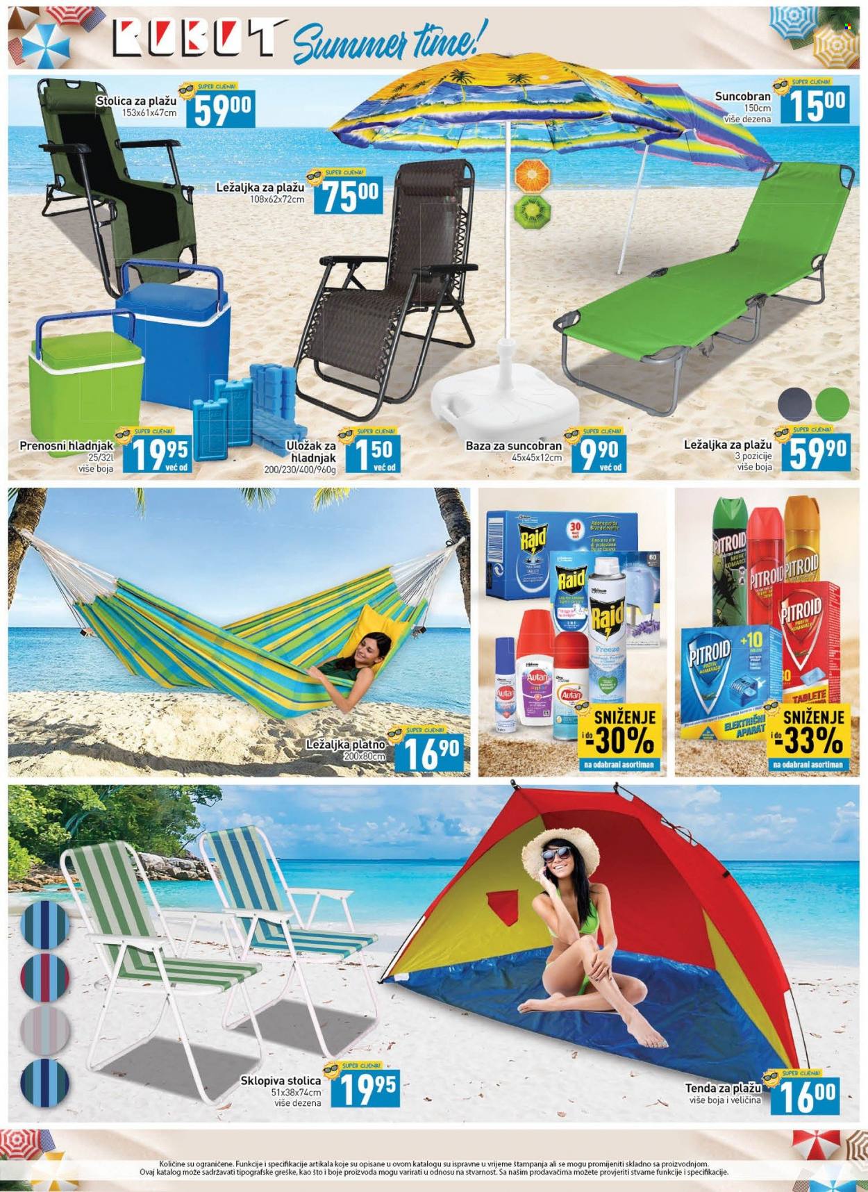 thumbnail - Robot katalog - 30.06.2022. - 31.07.2022. - Sniženi proizvodi - Autan, Raid, sklopiva stolica, stolica, stolica za plažu, tenda, ležaljka za plažu. Stranica 8.